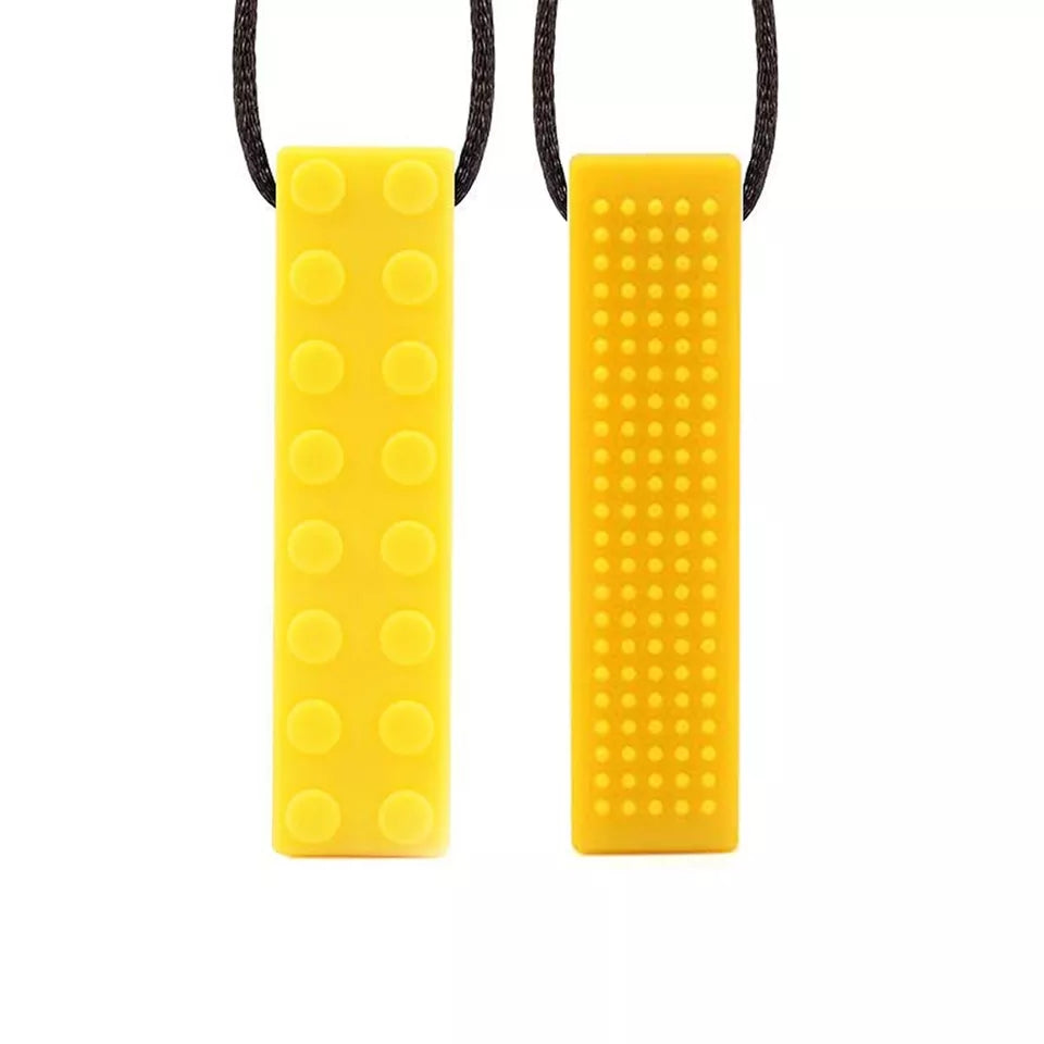 Chewable brick necklace