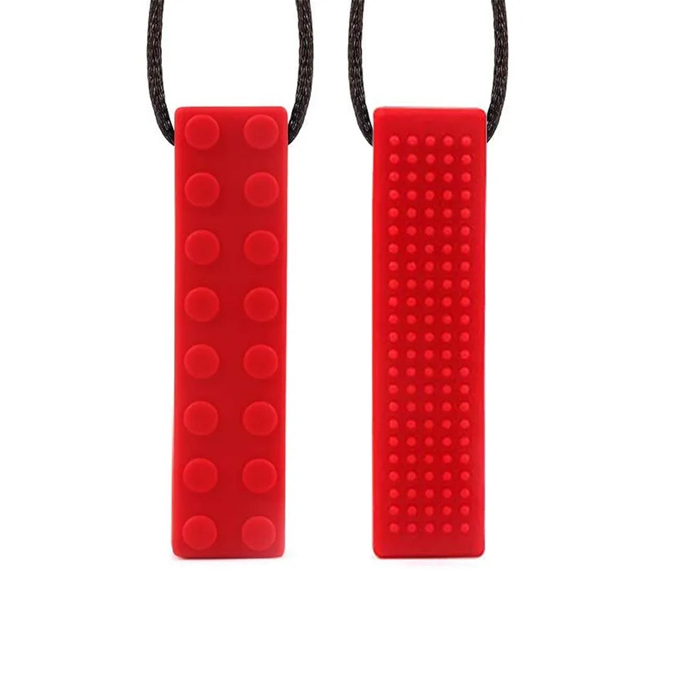 Chewable brick necklace