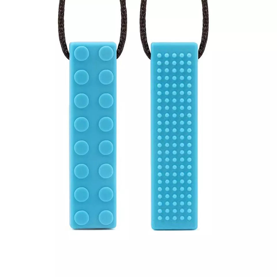 Chewable brick necklace