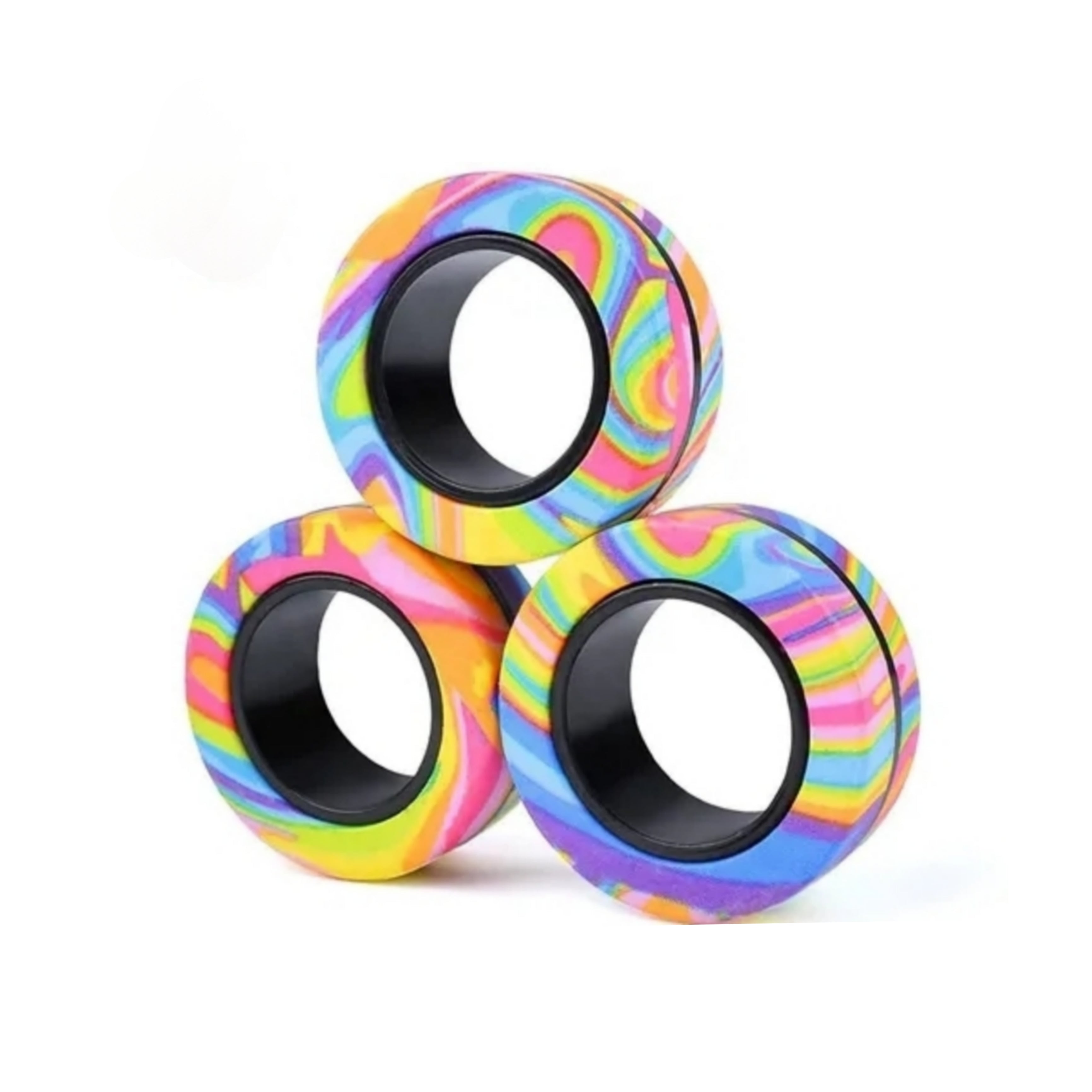Magnetic spinner rings