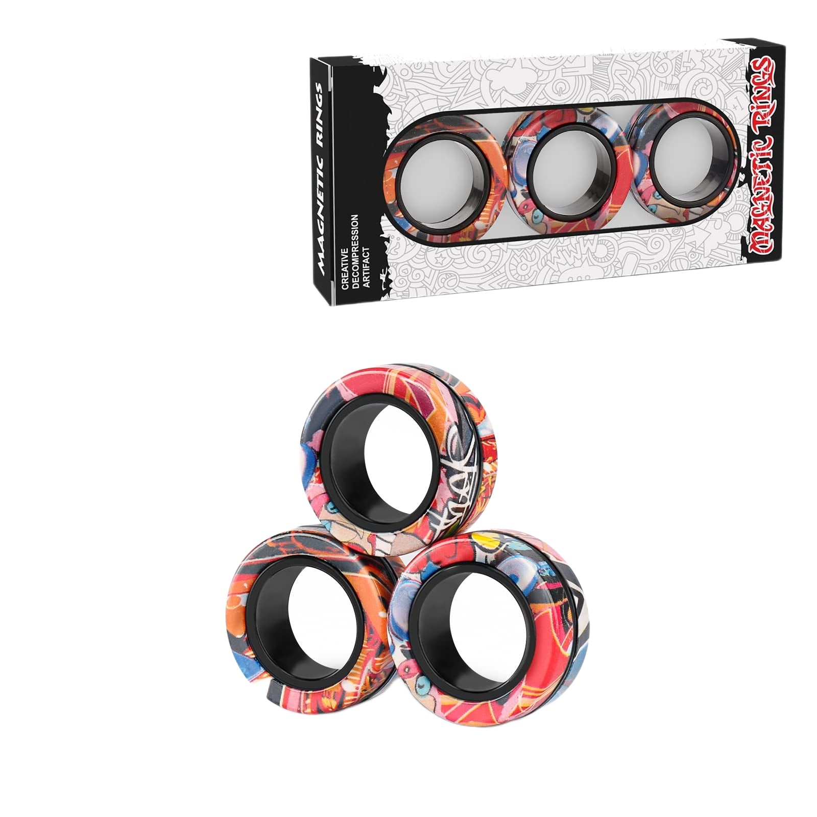 Magnetic spinner rings