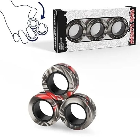 Magnetic spinner rings