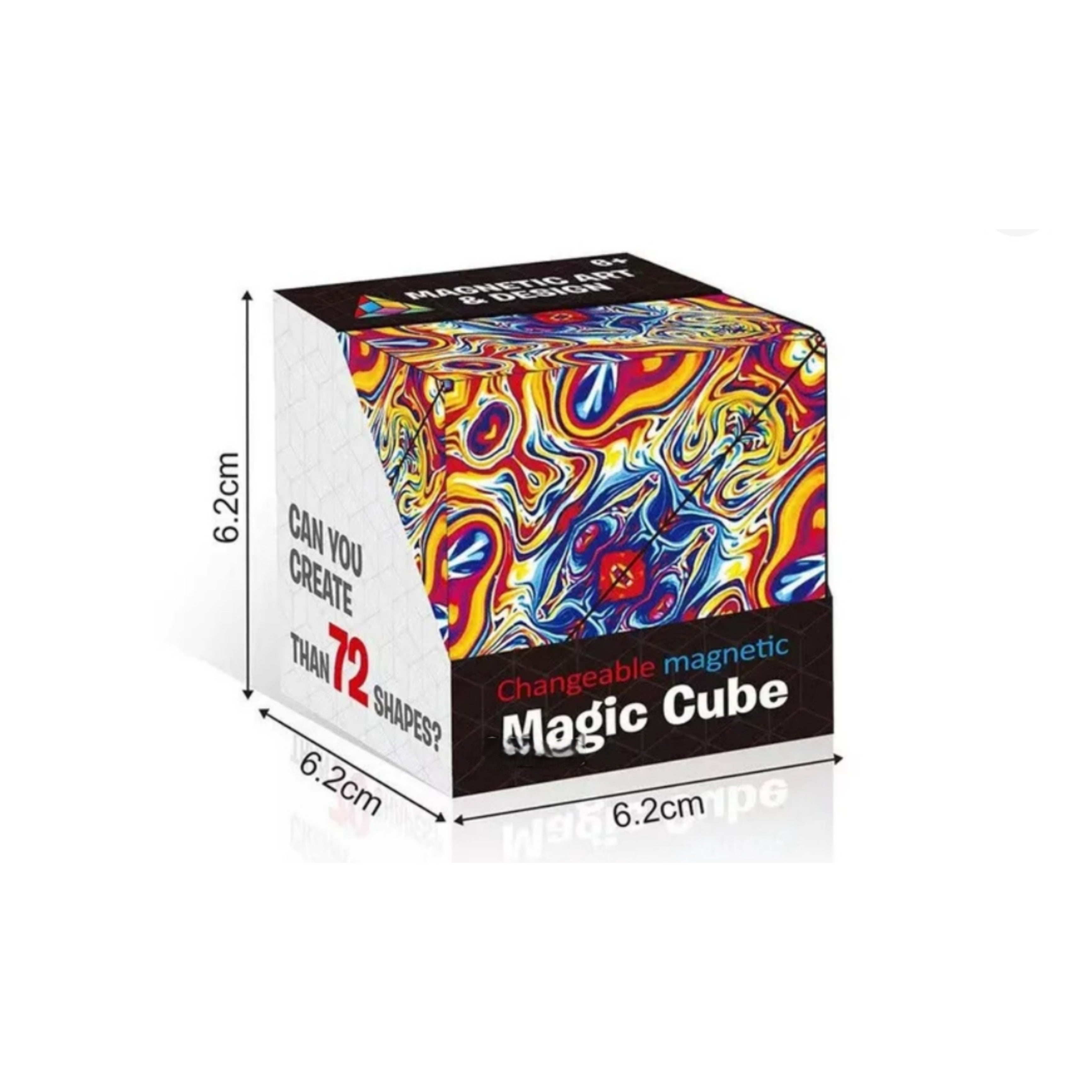 Magnetic flip cube
