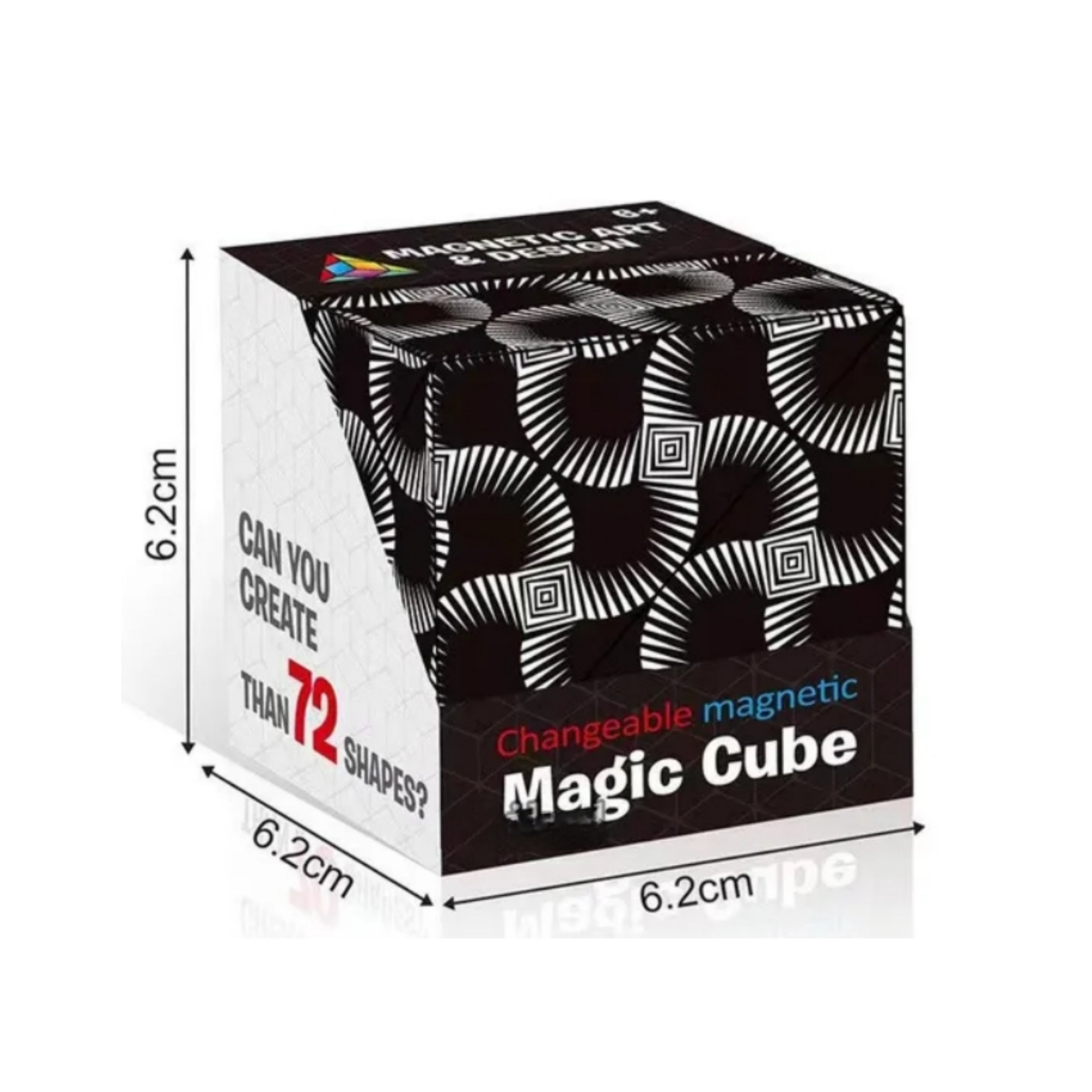 Magnetic flip cube