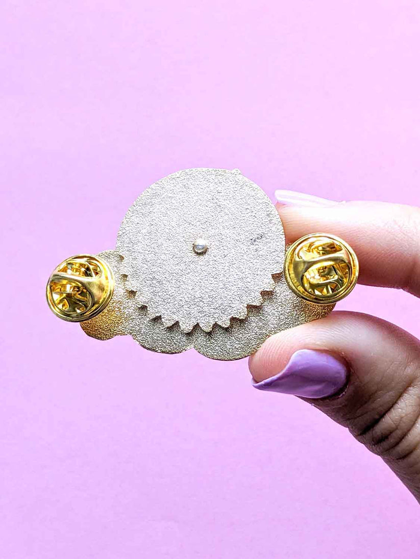 Hello fidget spinner pin