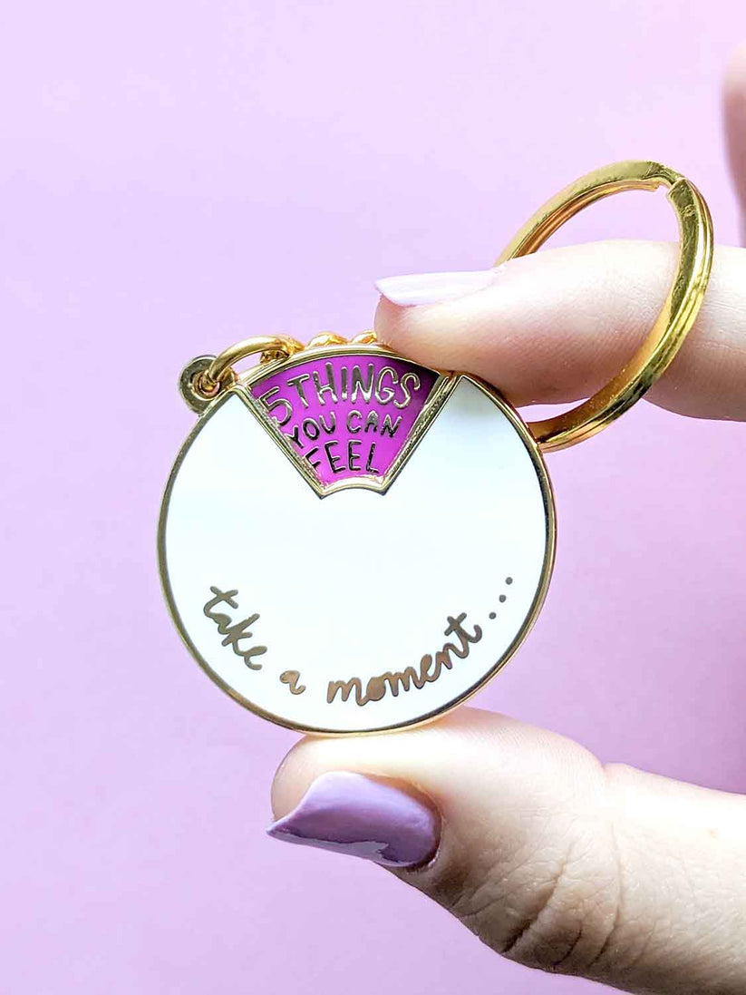 Self care spinner keychain