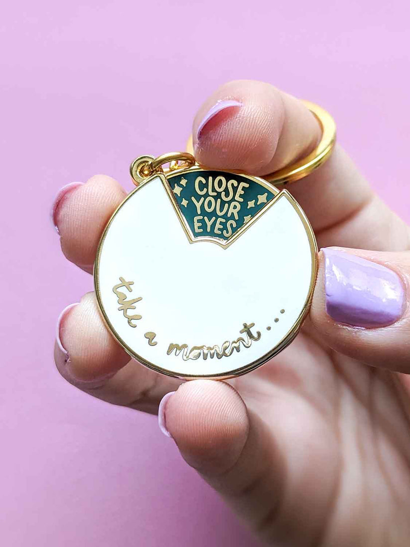 Self care spinner keychain