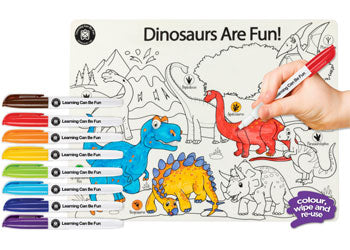 Colour in placemats + 8pack of markers
