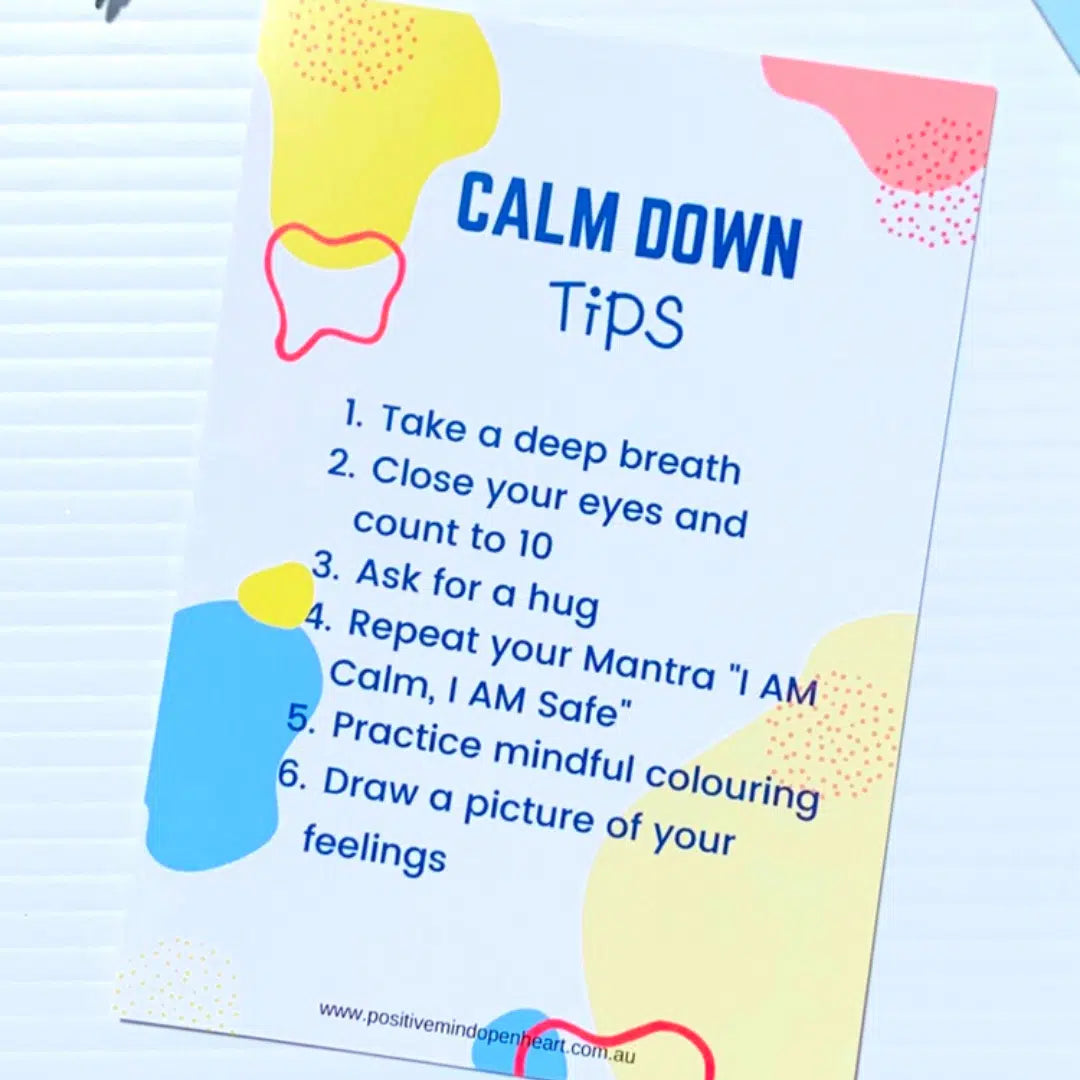 Calm Strategy cards and stand