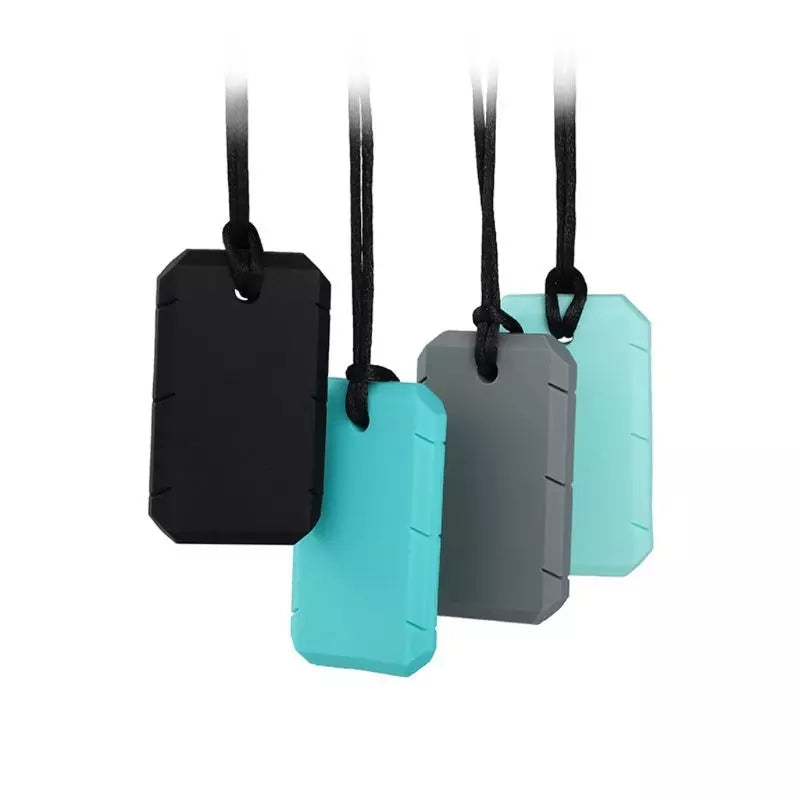 Dog tag chewable necklace