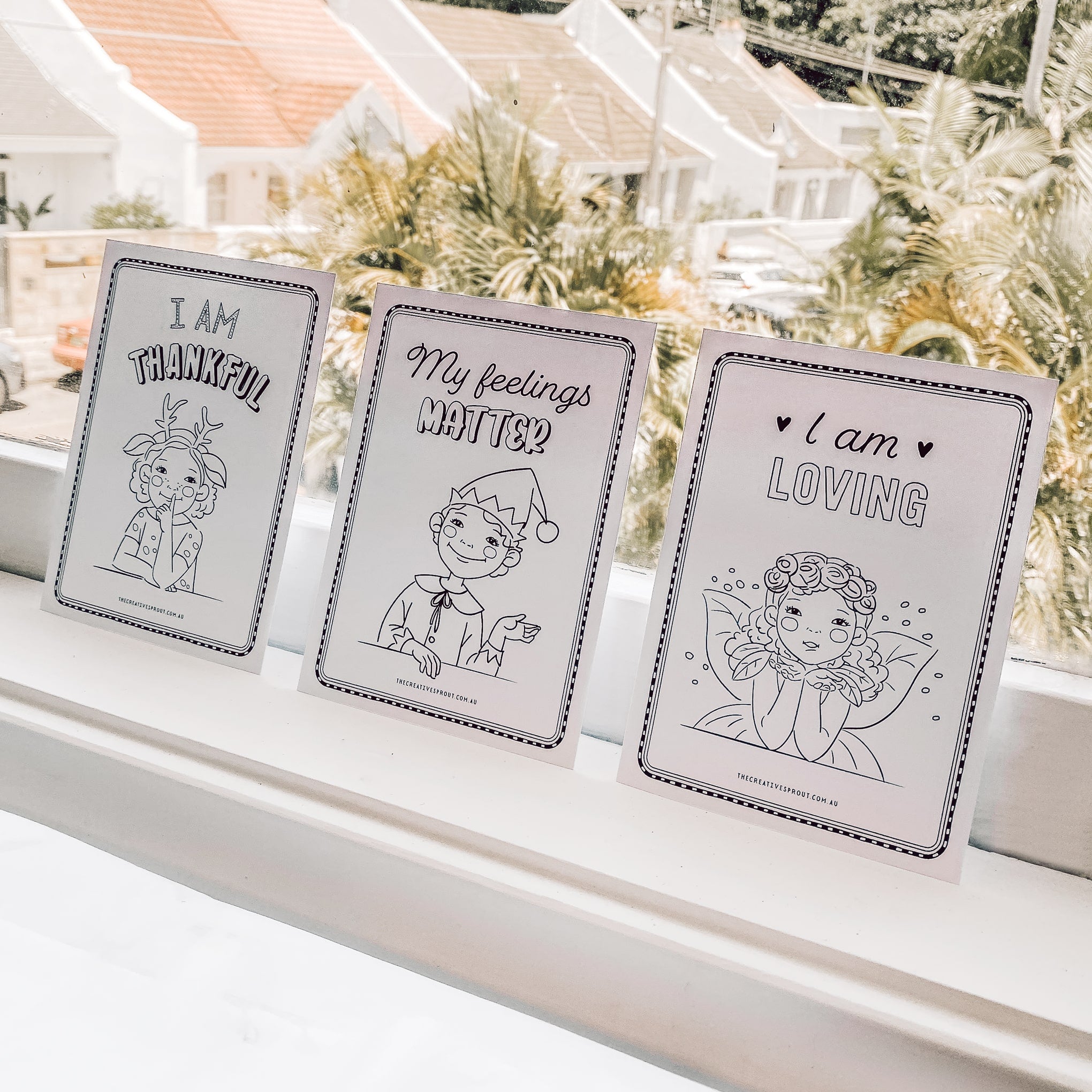 Affirmation Colouring In Cards