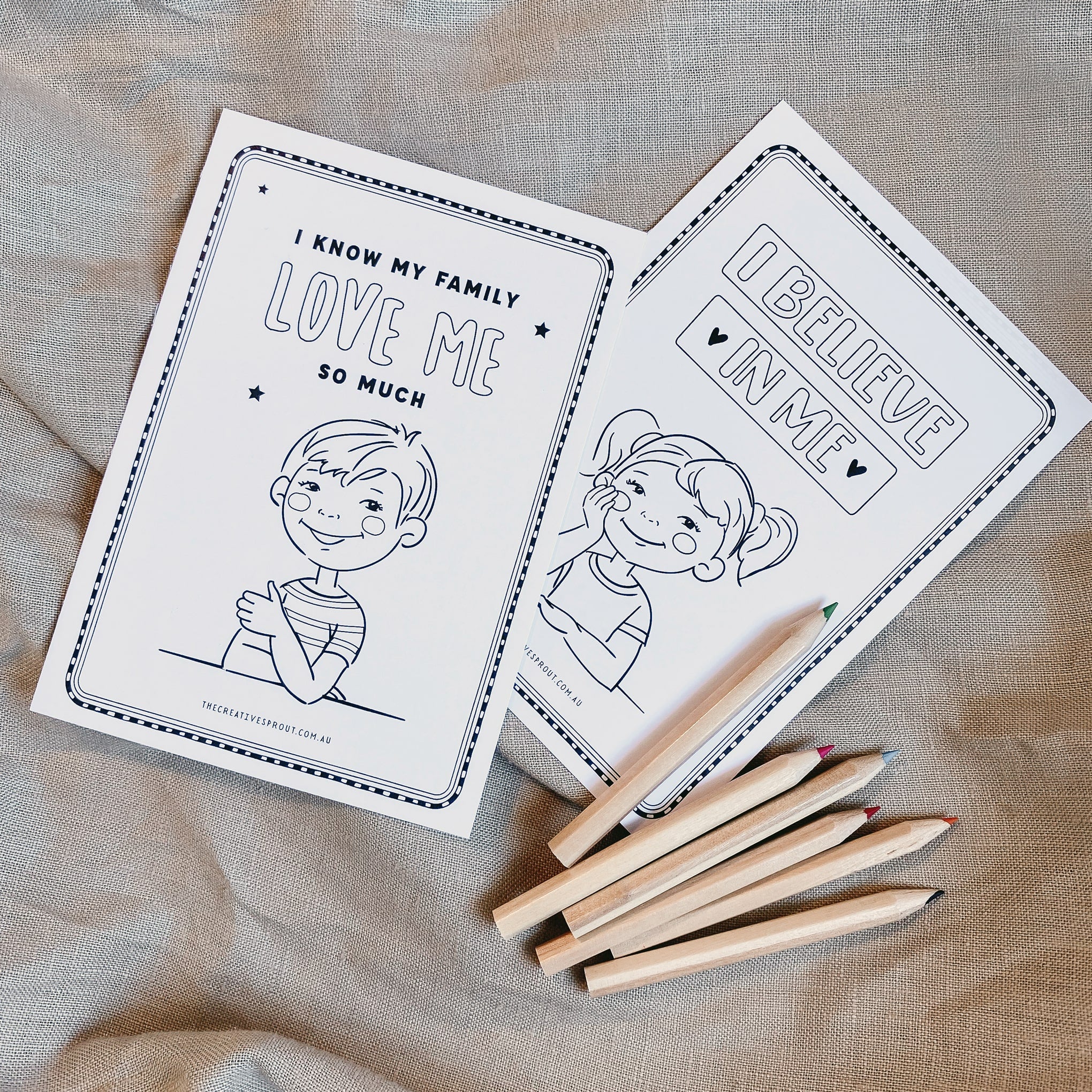 Affirmation Colouring In Cards
