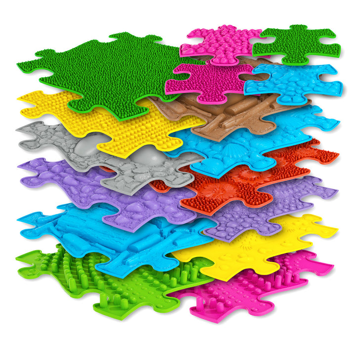 Muffik Large 16 tile Sensory Playmat Set
