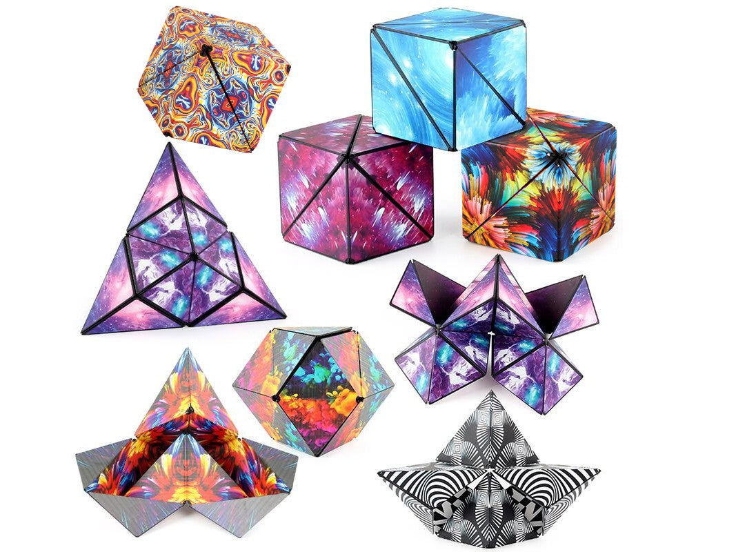 Magnetic flip cube