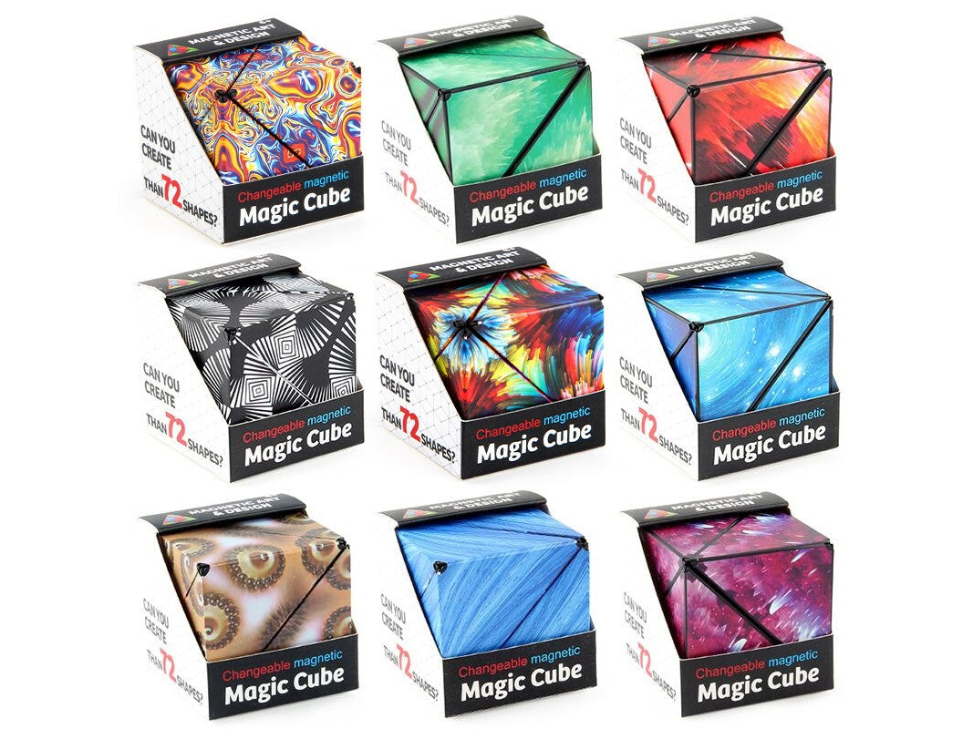Magnetic flip cube