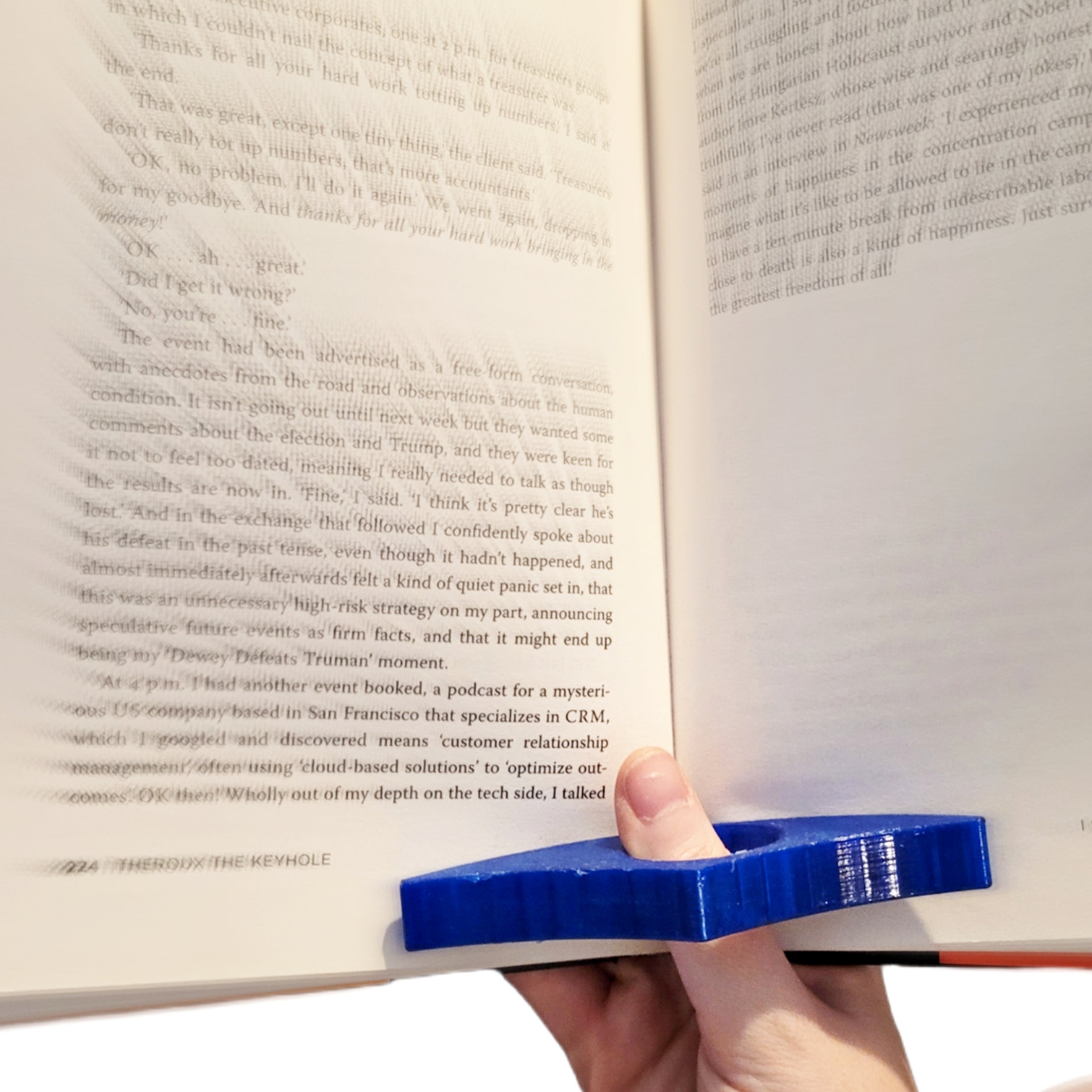 One handed ergonomic book holder