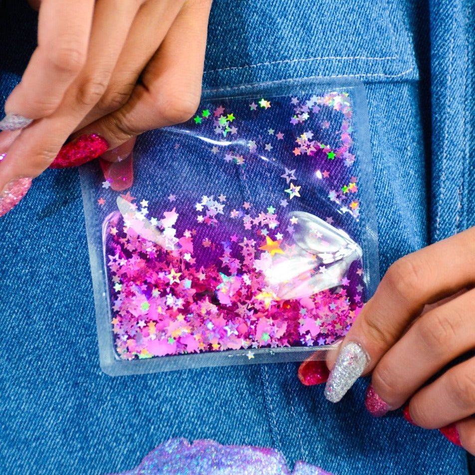 Liquid Glitter Sparkle Square