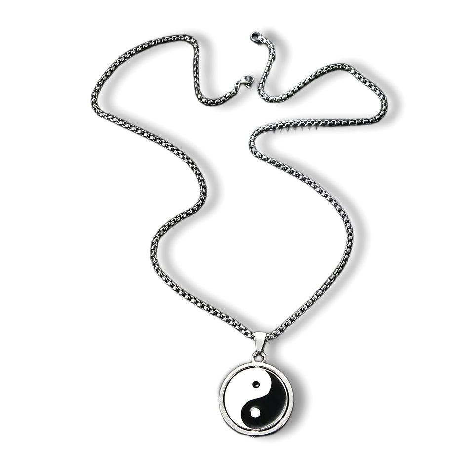Yin Yang spinner necklace