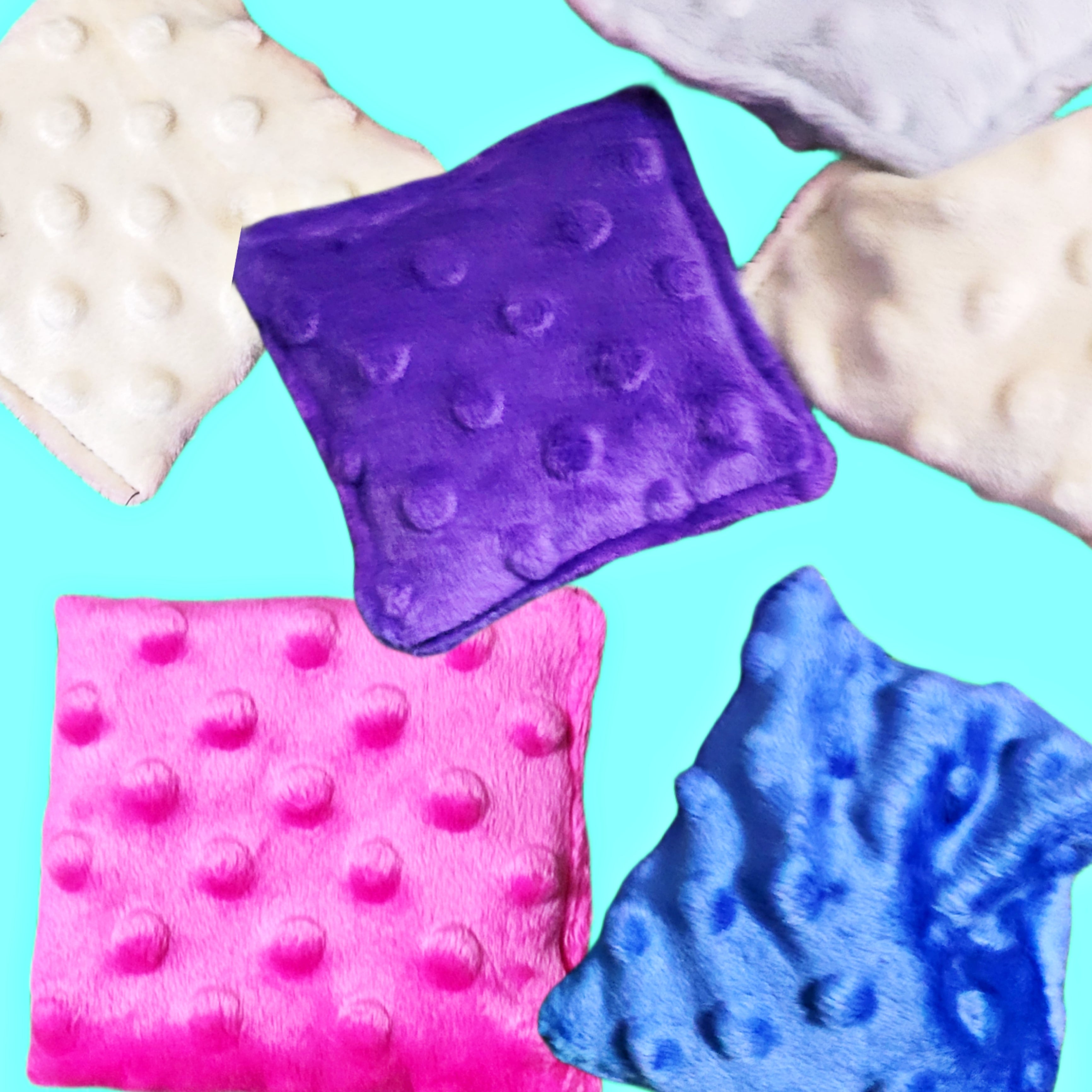 Soft minky fiddle pouches