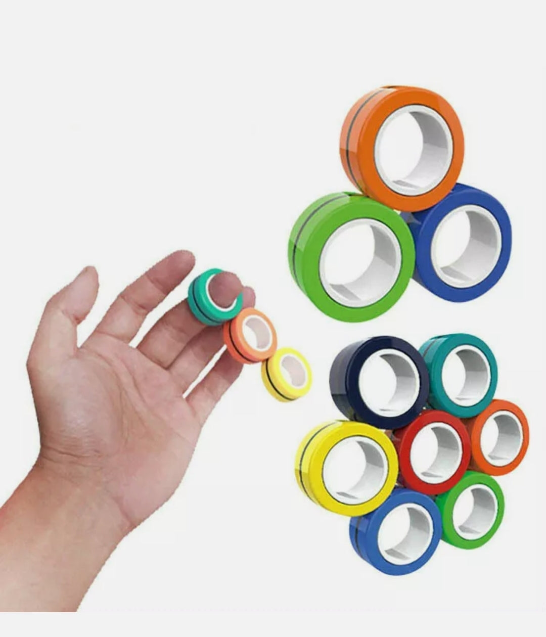 Magnetic spinner rings