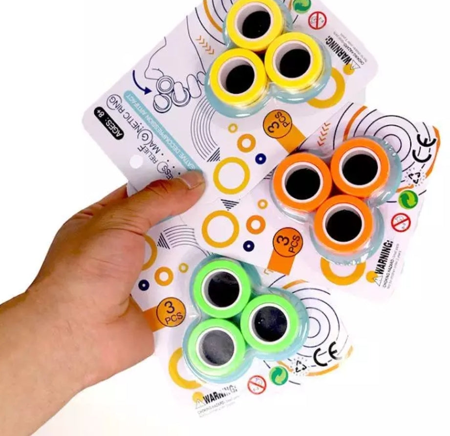 Magnetic spinner rings