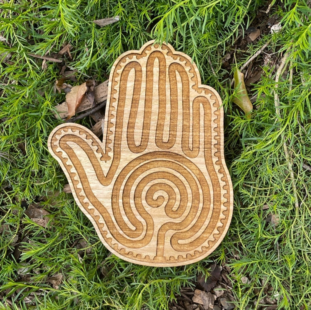 Hand finger labyrinth and stylus