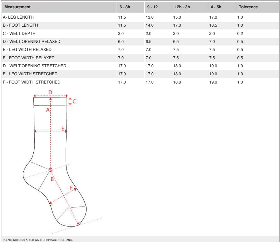 XL Sensory Socks UK size 4-5.5