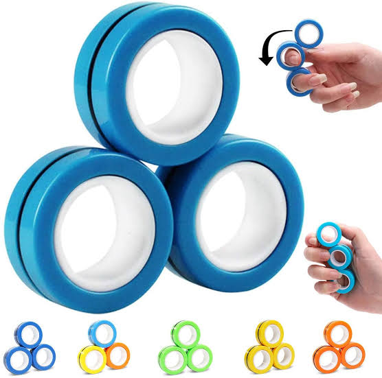 Magnetic spinner rings