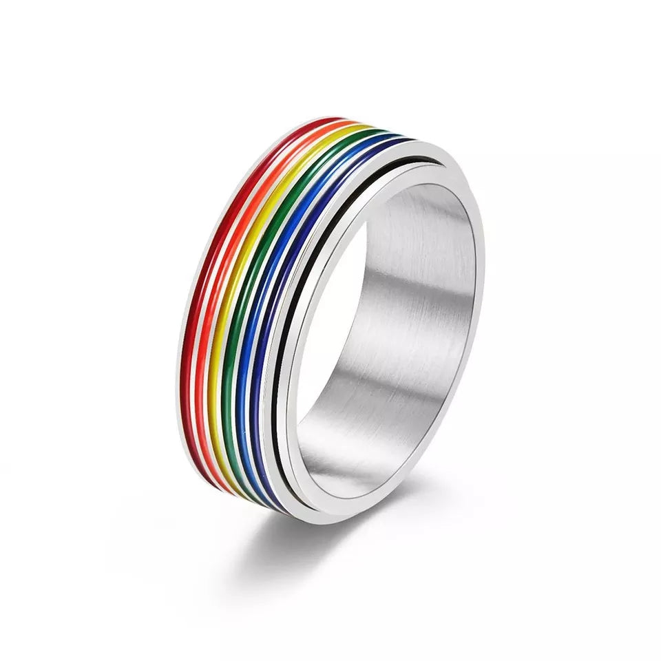 Pride - Spinning fidget ring