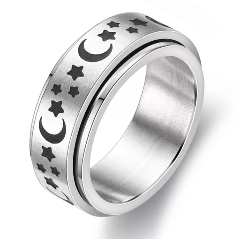 Black - Spinning fidget ring