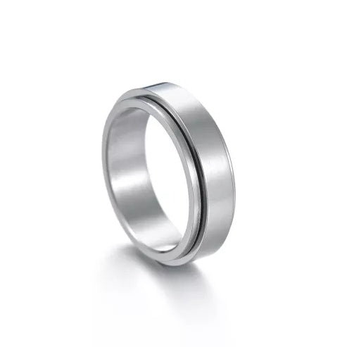 Black - Spinning fidget ring