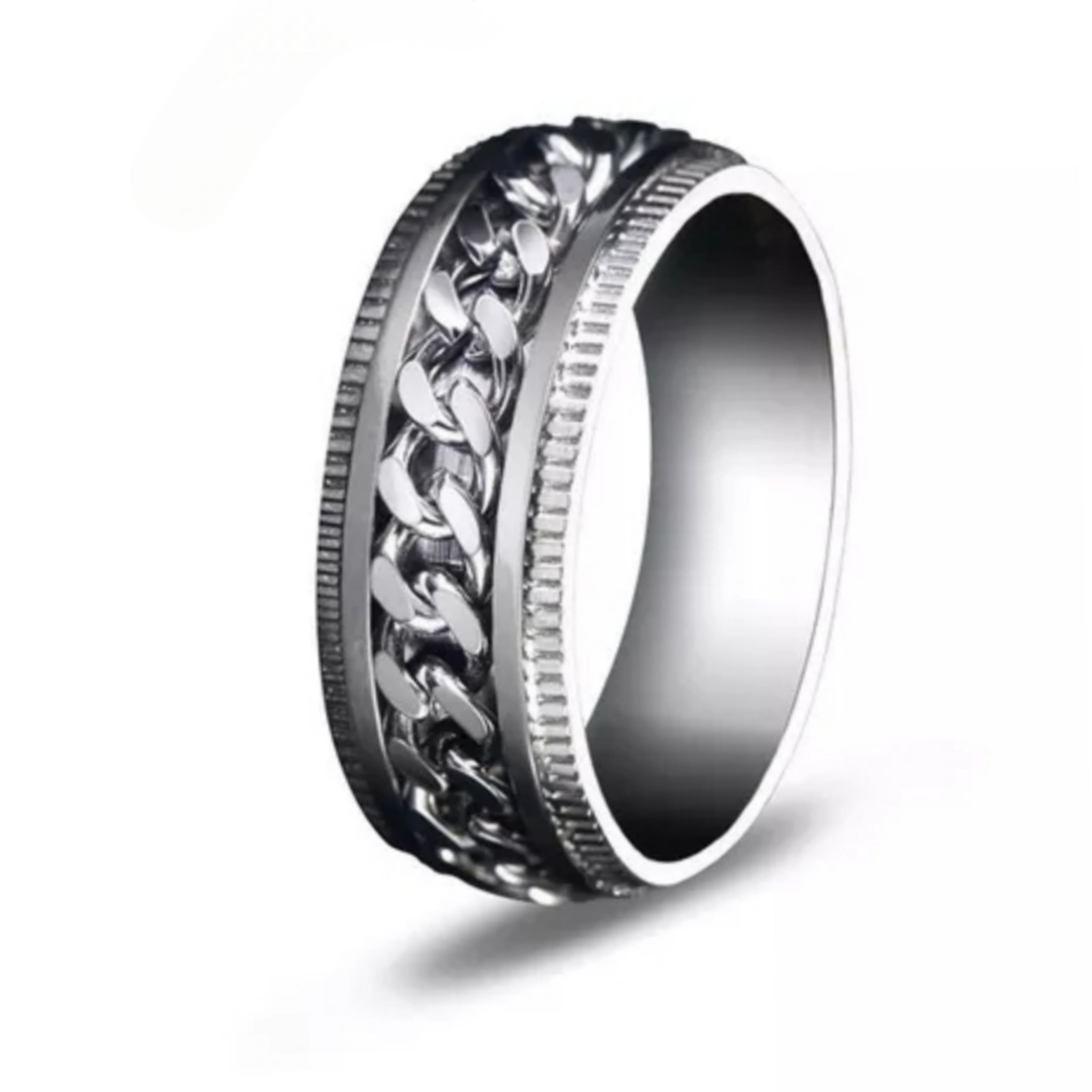 Black Shimmer - Spinning fidget ring