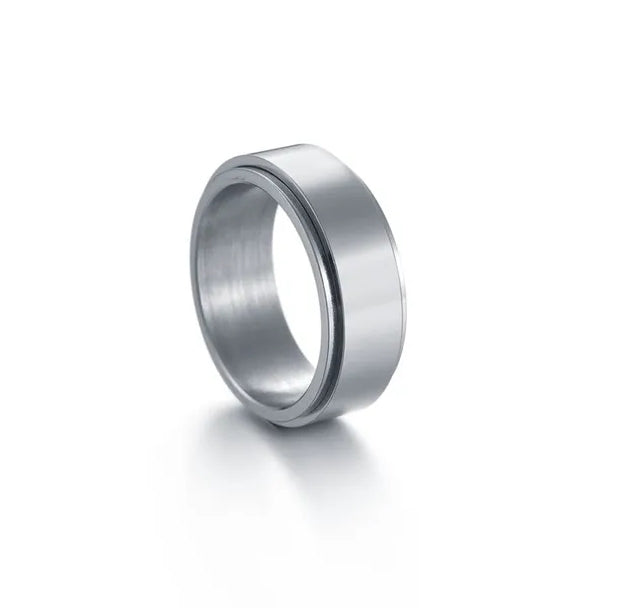Blue Shimmer - Spinning fidget ring