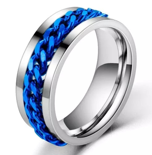 Black Shimmer - Spinning fidget ring