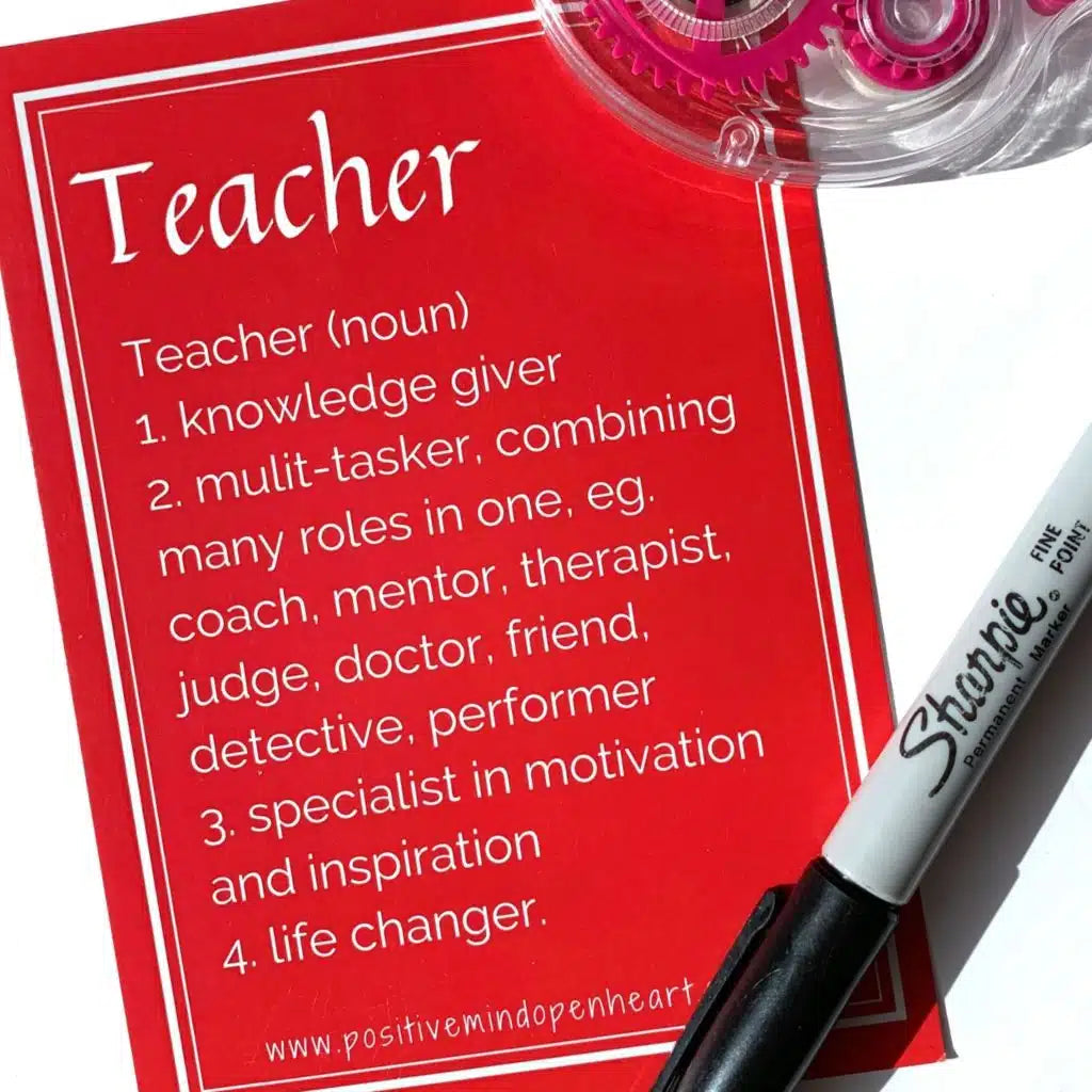 Teacher Affirmations & stand