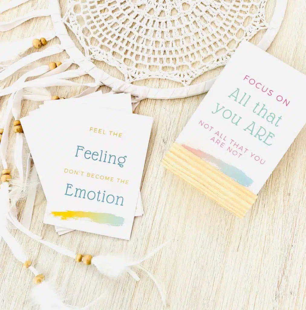 Calm mind Affirmation cards & stand