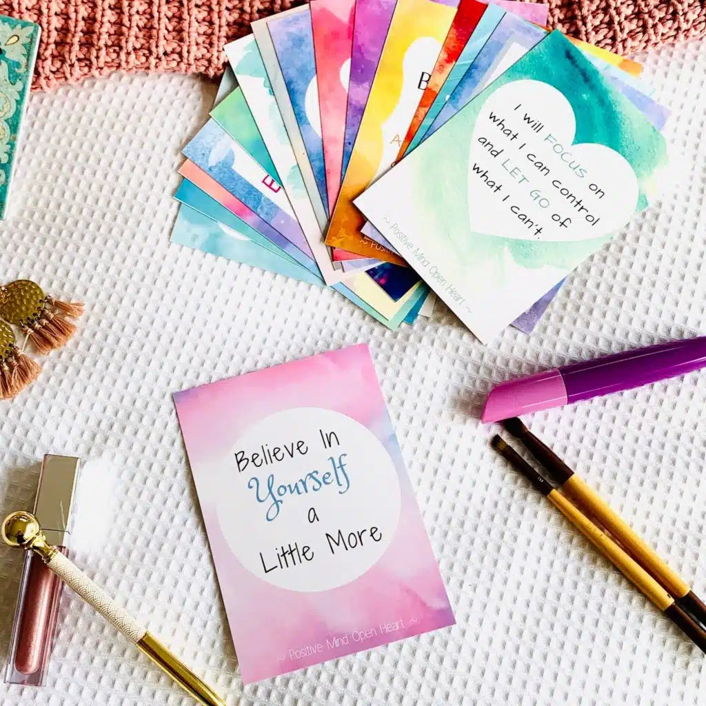 Teen girl affirmation cards & stand