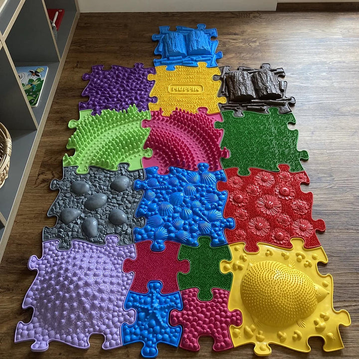 Muffik Large 16 tile Sensory Playmat Set