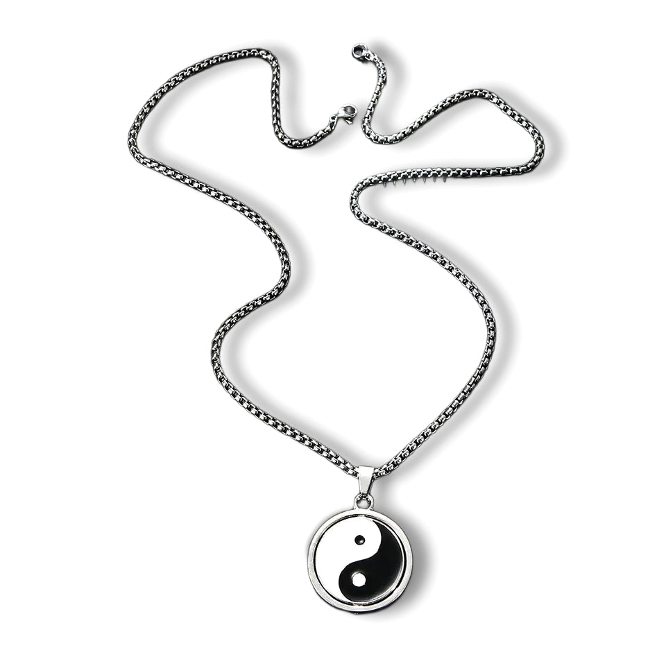 Yin Yang spinner necklace