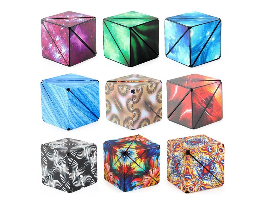 Magnetic flip cube
