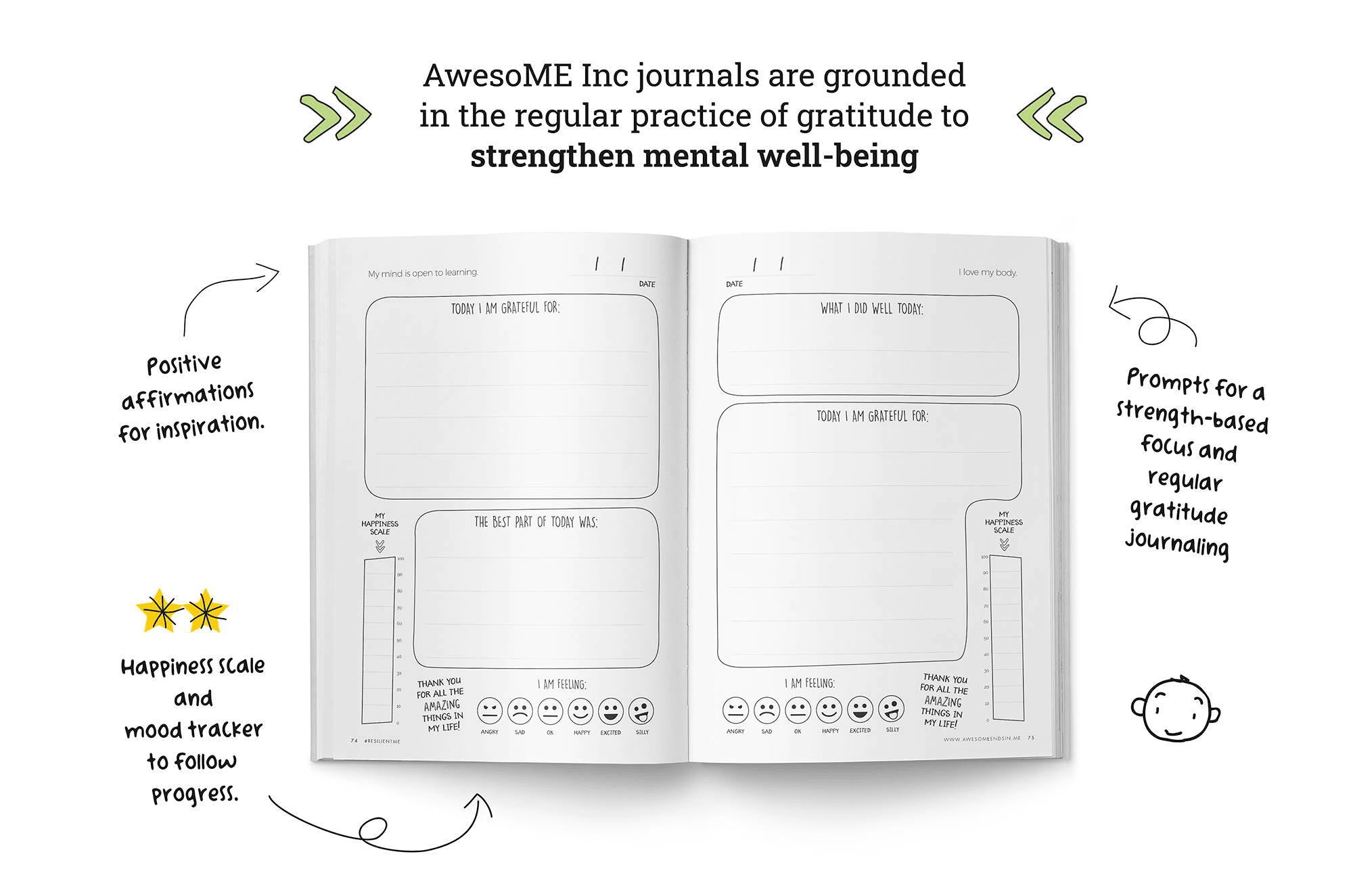 Resilient ME Gratitude Journal for Kids – Awesome Ends in ME (age 5-12)