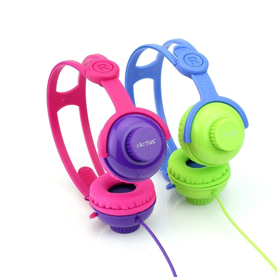 On-Ear Volume Control Kids Headphones - Pink/Purple