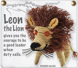 Leon the Lion the Kamibashi Worry Doll -gives you the courage to be a good leader when duty calls.